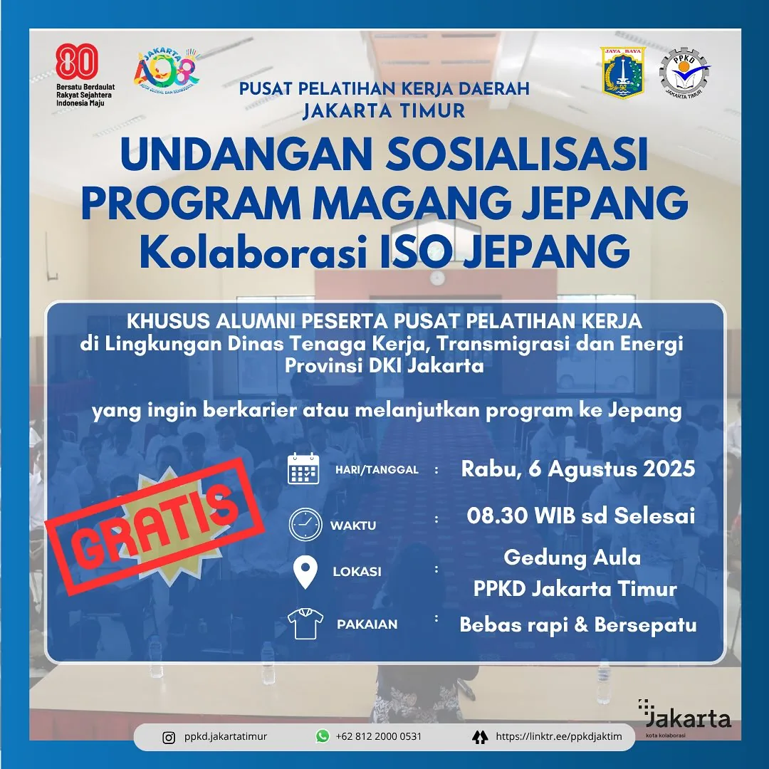UNDANGAN SOSIALISASI PROGRAM MAGANG JEPANG – PPKD KABUPATEN ACEH UTARA